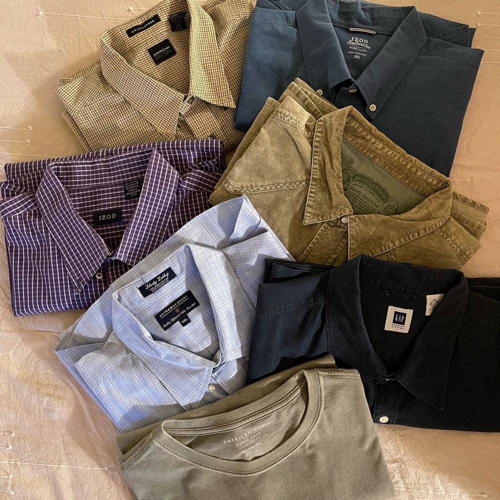 Men’s Button Down Dress Shirt Bundle - XXL